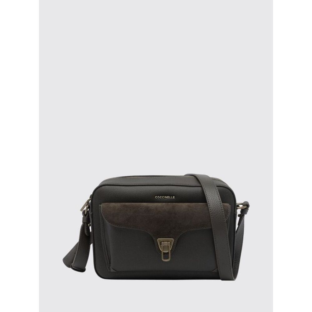 Coccinelle Women Coccinelle Beat Waxed Cotton Crossbody Bag With Leather Details